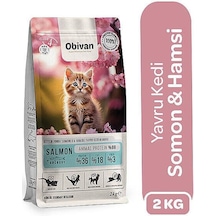 Obivan Kitten Somonlu Ve Hamsili Yavru Kedi Maması 2 Kg