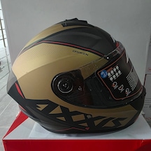 Kapalı Kask Axxıs Mat Gold Siyah M