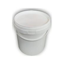 Decotone 5 Lt Plastik Kapaklı Kova Hobi Boya Gıda Yoğurt Kovası Beyaz 20 Adet Tek Renk
