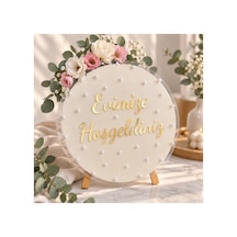Evimize Hoşgeldiniz Yazılı Kapı Süsü Pleksi 30 Cm Bej - 921582457 Bej - 921582457 Bej