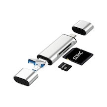 3in1 Taşınabilir Type C Usb Kart Okuyucu Mikro Sd Kart Çevirici Dönüştürücü Adaptör