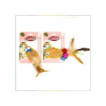 Catlife Meşe Kedi Oyuncağı Renkli Püsküllü Sarı