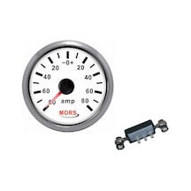 Ampermetre 12-24v Beyaz Şönt Dahil