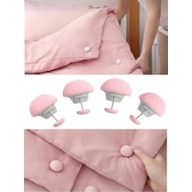 Yorgan Ve Nevresim Sabitleme Seti 4 Adet Pembe