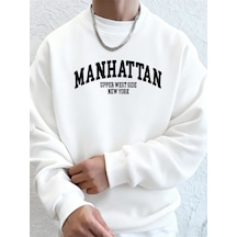 Startmore Startmoremanhattan Üst Batı Bölgesi New York Desen Giyim Unisex Rahat Günlük Kapüşonlular Polar Sonbah Beyaz