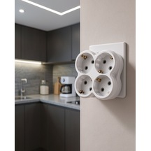 Duvar Tipi 4 Priz Çoğaltıcı Uczzdlyn4lugolyat-4 Diğer