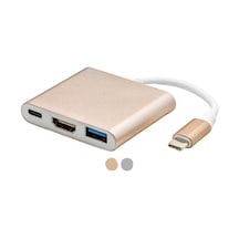 Hadron Hd4687 Hdmı Type-C Usb 3.0 4K Dıgıtal Av Multiport Tv Adap
