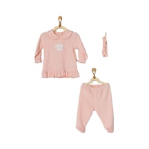 Dear_Enika Andywawa Sweet Home Kız Bebek Alt Üst Pembe Takım Ac22124