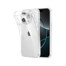 İphone 16 Pro Uyumlu Şeffaf Silikon Telefon Kılıfı