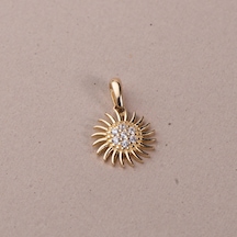 Goldkupe 14 Ayar Altın Güneş Kolye Ucu 1,09 Gr-3179