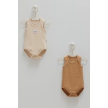 Caramell %100 Pamuk 2'li Atlet Body Bej Crml.bej.be2085