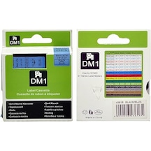 Puun Dymo D1 43616 6 Mm X 7 Mt Muadil Mavi Etikete Siyah Yazı Şer