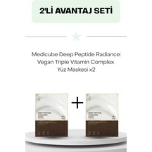 Medicube Deep Peptide Radiance: Vegan Triple Vitamin Complex Yüz Maskesi İkili Set