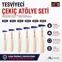 Desa Tesviye Çekici 6'lı Atölye Seti Dövme Çelik Profesyonel Çekiç