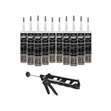 Selsil Ga Silikon 280 Gr. Beyaz 10 Adet , Plastik Tabanca Beyaz