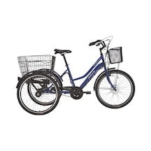 Bisan E-porter Üç Tekerli Elektrikli Bisiklet 44cm V 24 Jant Nex.3 Vites Lacivert Beyaz Çok Renkli
