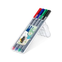 334 Sb4 Triplus Üçgen Fineliner Klasik Renk 0.3 Mm 4'lü Set