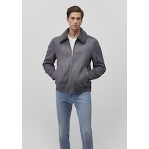 Mavi - Lacivert Suni Deri Ceket 0110450-80776 Lacivert