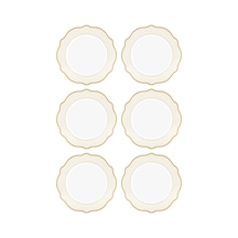 The Mia Jaswely Pasta Tabağı 6 Parça Krem 21 Cm
