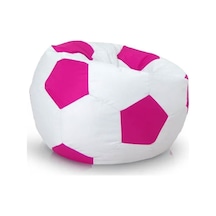 Suni Deri Çocuk Puf Futbol Topu Armut Koltuk Pembe