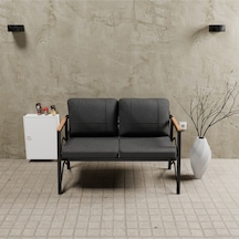Mb Garden Furnıture Simetri Model, Balkon, Bahçe, Cafe, Metal Koltuk Takımı, Bahçe Takımı , Çay Seti, İkili Süngerli Antrasit