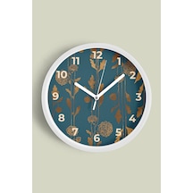 Modern Duvar Saati - 42cm - Önü Camlı Beyaz Kasa - Sessiz Mekanizma-jh0774 Beyaz