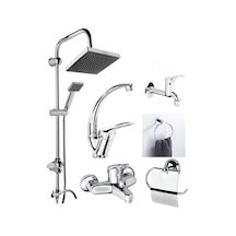 6'Lı Duş Seti Duş Robotu Banyo Bataryası Lavabo Bataryası Havlulu Diğer