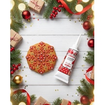 Şeker&sugar Yılbaşı Kurabiye Ve Cupcake İçin Yenilebilir Kırmızı Glazür 100gr