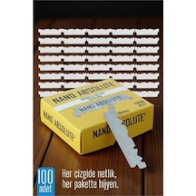 100 Lü Berber Ustura Jileti - Yarım Jilet- Berber Jileti Nano Absolute