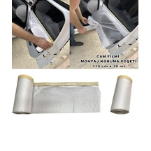 Araç Cam Filmi Montaj Poşeti Kapı Koruma Örtüsü Naylon 110x30mt