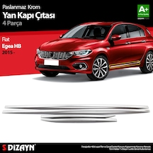 S-dizayn Fiat Egea Hb Krom Yan Kapı Çıtası 4 Prç. 2015-2020