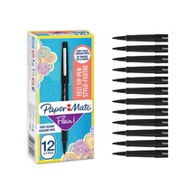 Paper Mate Flair Original - 12'li İnce Uçlu Kalem Paketi - Orta Kalınlıkta - Siyah Çok Renkli