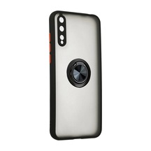 Huawei P40 Lite E Montreal Yüzüklü Silikon Kapak - Siyah