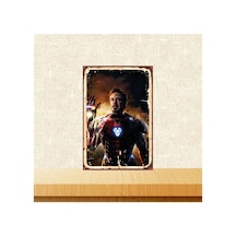 Iron Man Tasarımlı 20-30 Cm Retro Ahşap Tablo Tkfx5904 Çok Renkli - 743299847 Çok Renkli