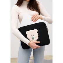 Mussen Teddy Bear Laptop Kılıfı 13" & 14" İnç Uyumlu Siyah
