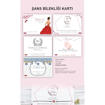 Kına Bride To Be Nişan Düğün Hediyelik Şans Bilekliği Kartı 16 Ad