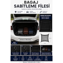 BEKSİT DRIVE Bagaj Sabitleme Filesi Renault Megane Uyumlu (40x60 cm)
