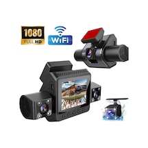 Tr 1080p Hd 4 Kameralı Wifi Telefon Kontrolü - 3 İnç Ekran Gece Görüşlü Geniş Açı G- Sensörü