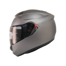 Fr913 Mat Gri Motosiklet Kaskı Güneş Vizörlü Full Face Kask