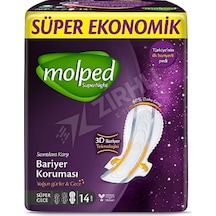 5 Adet Molped Supernight Önü Uzun Süper Ekonomik Gece 14'lü