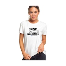 Subaru Impreza Baskılı Beyaz Kadın Tshirt (534305580)
