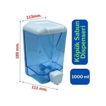 Wespa Plastik Şeffaf Köpük Sabun Dispenseri 1000 ml.