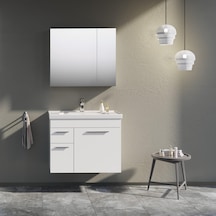 Orka Enez 80 Cm Mdf Beyaz Banyo Dolabı Takımı Beyaz