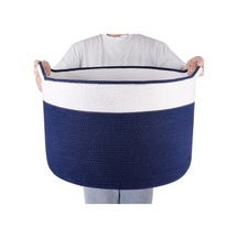 Shahbaz Özel Pamuklu Jüt Battaniye Sepeti Hasır Oyuncak Sepeti Jüt Çamaşır Sepeti 40-30 Laci