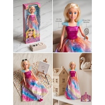 Renkli Elbiseli Sarı Saçlı Bebek 30 Cm Model Oyuncak Bebek Model Bebek