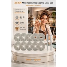 10 Adet 25 Mm Elmas Kesici Disk Seti, Mini Cam Metal Ahşap Kesme Ucu Model 2