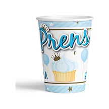 2 Paket 8 Oz Karton Bardak 1 Yaş Mavi 8'li - Parti Bardağı