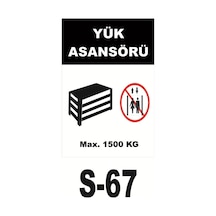 Pvc Dekota Uyarı - Ikaz Levhası Yük Asansörü Levhası (125278686)