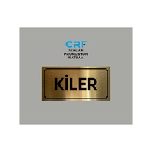 Gold Aluminyum Kapı İsimliği Kiler Yazılı Arkası Yapışkanlı 10x20 Cm
