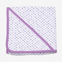 Puanlı Kız Bebek Penye Battaniye 88x88cm - Standart / Mor Mor